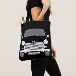 Black Custom Classic UK Mini car Canvas tas