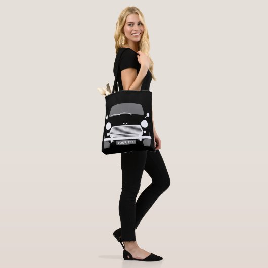 Black Custom Classic UK Mini car Canvas tas (Op model)