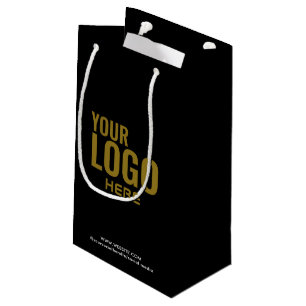 Black Custom Gift Bag Business Company Logo Bulk Klein Cadeauzakje