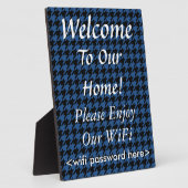 Black Custom Houndstooth Fotoplaat (Zijkant)