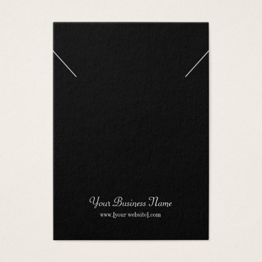 Black Custom Ketting Display Card Visitekaartje (Voorkant)