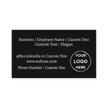 Black Custom Logo Text Modern Minimal Business