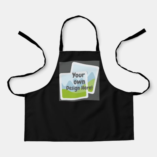 Black Custom Schort – Upload uw eigen ontwerp (Voorkant)