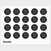 Black Custom Stickers Company Logo Small Minimum (Vel)