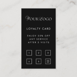 Black Custom Thin Business Logo Klantenbeloning Klantenkaartje