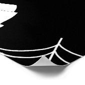 Black Cute Ghost Éffrayant Anniversaire Affiche de (Coin)