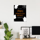Black Cute Ghost Éffrayant Anniversaire Affiche de (Bureau à domicile)
