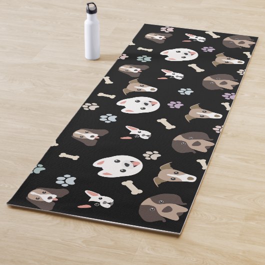 Black Cute Pet Dog Yogamat (In situ)