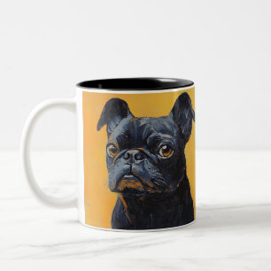Black Cute Portrait photo Mug Cute Dog Art cadeau