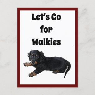 Black Dachshund Cocker Spaniel Puppy Foto Feestdagenkaart