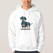 Black Dachshund Hoodie (Voorkant)