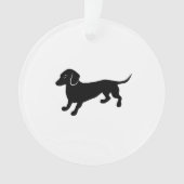 Black Dachshund Ornament (voorkant)