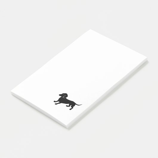 Black Dachshund Post-it® Notes (Schuin)
