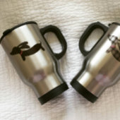 Black Dachshund Wiener Chien Café Voyage Mug