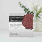 Black Dahlia Posh Wedding Invitation Kaart (Staand voorkant)