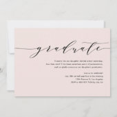 Black Dainty Script Drie Foto Afstuderen Aankondiging (Achterkant)