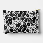 Black Daisy Pattern Art Etui (Achterkant)