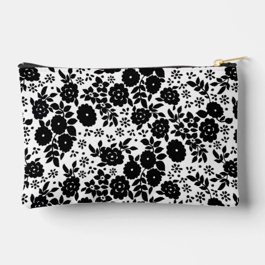 Black Daisy Pattern Art Etui (Achterkant)