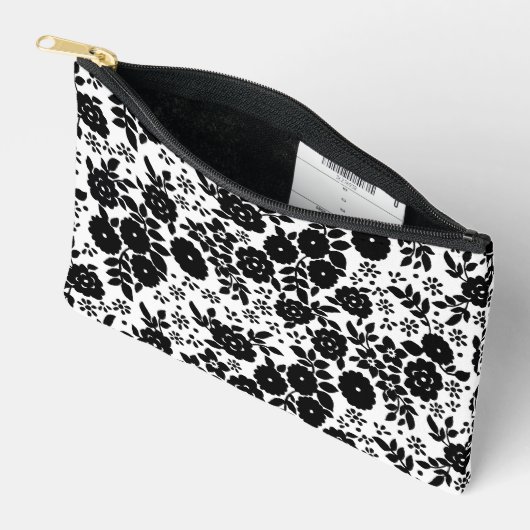 Black Daisy Pattern Art Etui (Open)