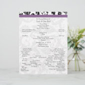 Black Damak Swirls Programme de mariage (Debout devant)