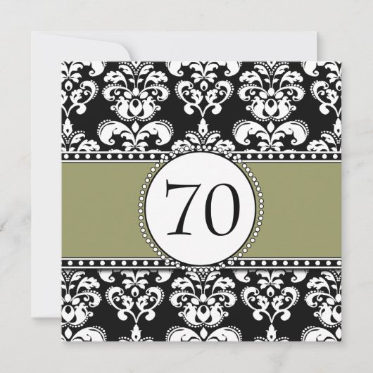 Black Damask - 70e anniversaire Invitations page (Devant)