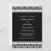 Black Damask 85th Birthday Party Invitations (Dos)