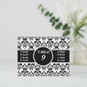Black Damask Briefkaart (Staand voorkant)