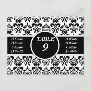 Black Damask Briefkaart