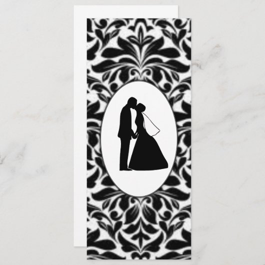 Black Damask & Couple Kiss Bladwijzer (Voorkant / Achterkant)