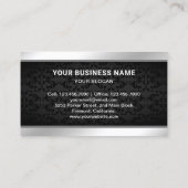 Black Damask Desktop PC Computer Repair Technician Visitekaartje (Achterkant)