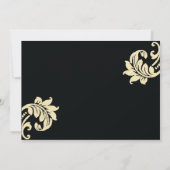 Black Damask Enregistrer La Carte Date (Dos)