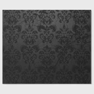 Black Damask Gift Wrap Cadeaupapier
