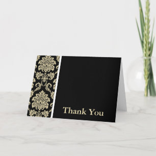 Black Damask Hartelijk dank Bedankkaart