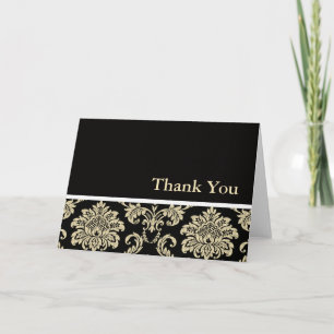 Black Damask Hartelijk dank Bedankkaart