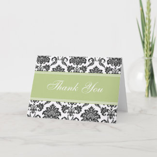 Black Damask Hartelijk dank Bedankkaart