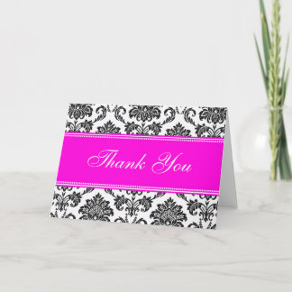 Black Damask Hartelijk dank Bedankkaart