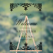 Black Damask Muslim Wedding Welcome (Neutre)