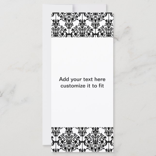 Black Damask Pattern 1  Floral (Voorkant)