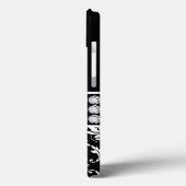 Black Damask Printed Diamonds, speciaal gepersonal Case-Mate iPhone Case (Achterkant / Links)