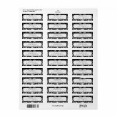 Black Damask Swirl Retrun Address Label (Full Sheet)