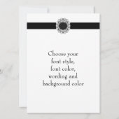 Black Damask Toutes Occasion Fête Invitations (Dos)