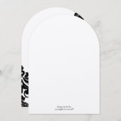 Black Damask Wedding Invitations Kaart (Voorkant / Achterkant)