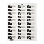  Black Damask Wedding Lable Etiket (Full Sheet)