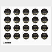 Black Damask Wedding Sticker (Vel)