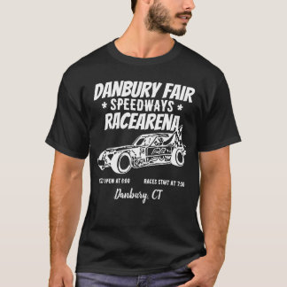 Black Danbury Fair Racearena Speedway 1-zijdig T-s T-shirt