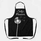 Black Dandelion Apron Schort (Voorkant)