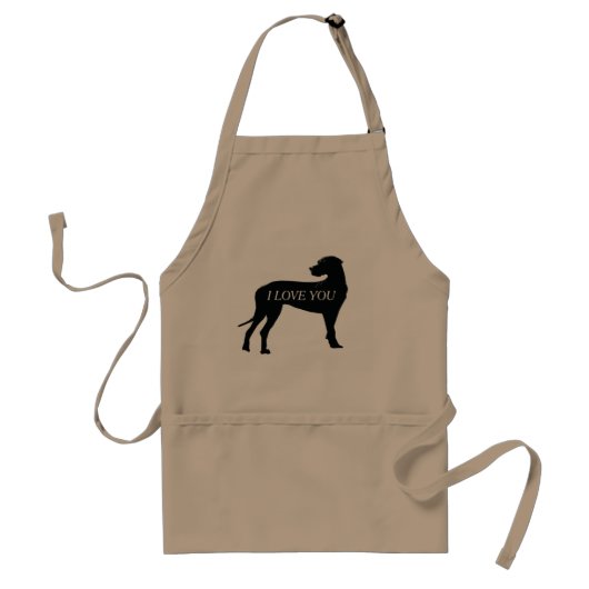 Black Dane Dog Ringer Combo MuStandard Schort (Voorkant)