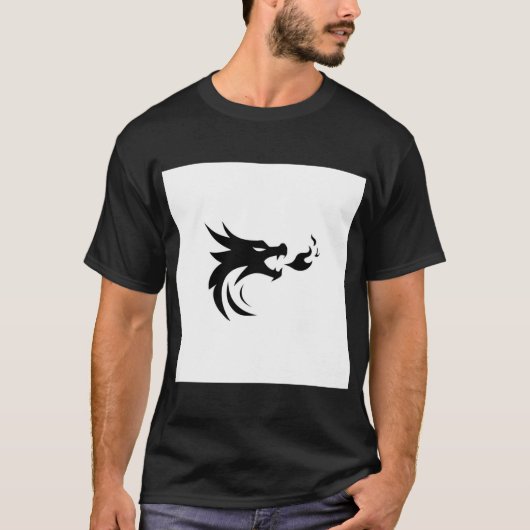 "Black Danger Eagle Graphic T-shirt voor Heren" (Voorkant)