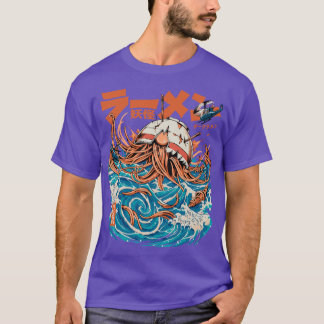 Black Dark Great Ramen van Kanagawa T-shirt