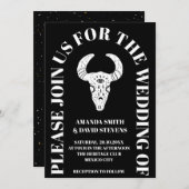 Black Dark Moody Arch Boho Rustic Wedding Kaart (Voorkant / Achterkant)